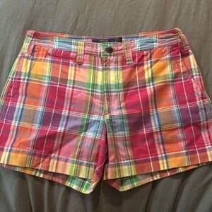 Ladies Polo Ralph Lauren Plaid Madra Shorts size 6